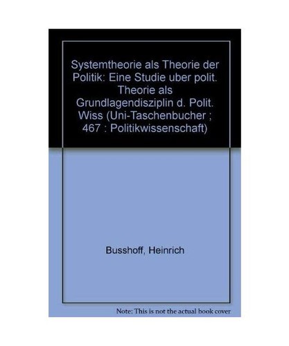 Systemtheorie als theorie der - systemtheorie,