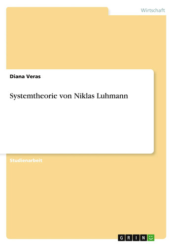 Systemtheorie von niklas - systemtheorie,