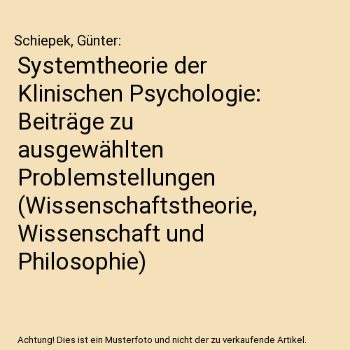 Systemtheorie der klinischen - systemtheorie,