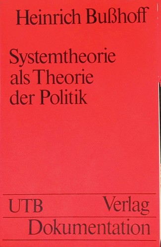 Systemtheorie als theorie der - als,