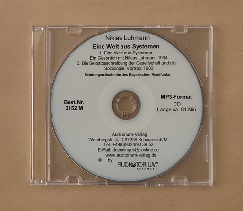 Niklas luhmann eine welt - niklas, –